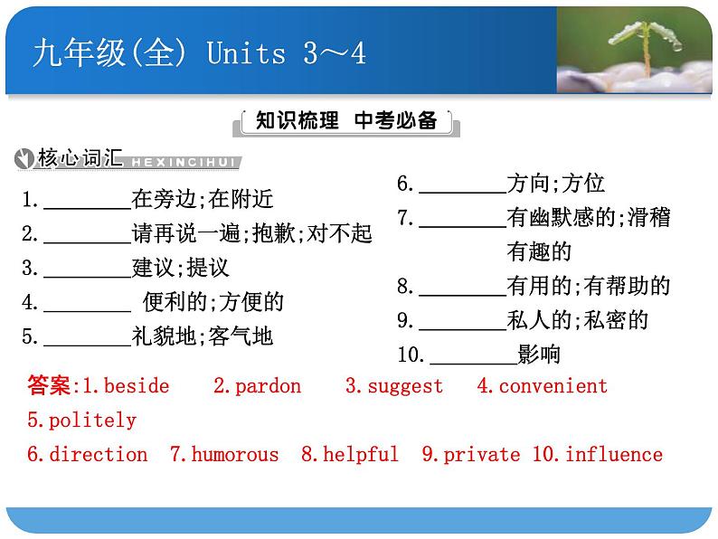 人教九年级英语Units 3～4课件PPT第1页