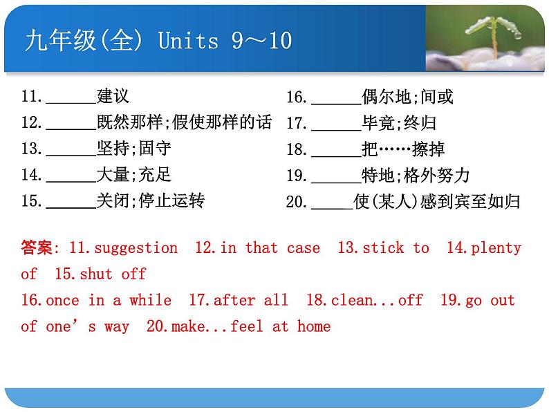 人教九年级英语Units 9～10课件PPT第2页