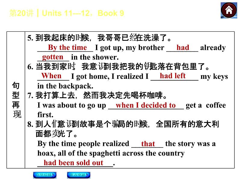 人教九年级英语复习课件（自学反馈+重点突破）：Units 11—12，Book 9（共26张PPT）06