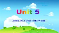 英语冀教版Lesson 29 A Door to the World背景图ppt课件