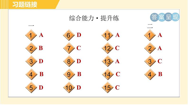 人教版八年级下册英语 Unit10 Period 1　Section A (1a－2c) 习题课件04