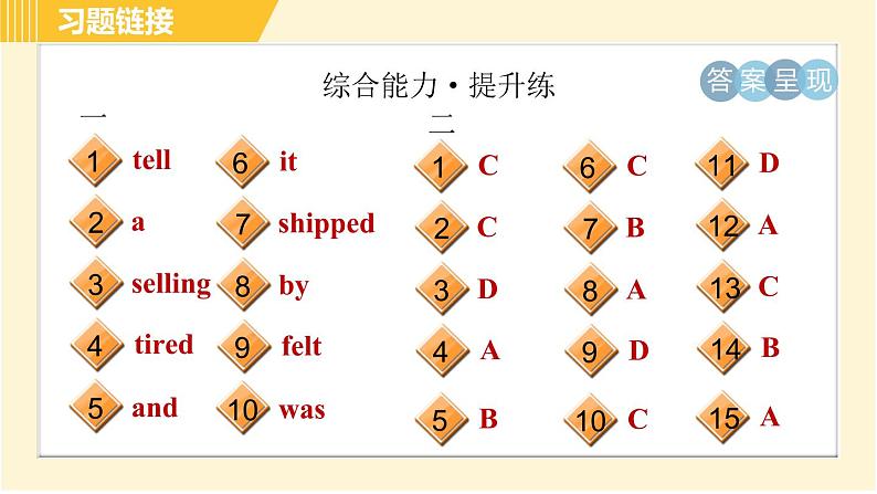 人教版八年级下册英语 Unit6 Period 1 Section A (1a－2c) 习题课件04