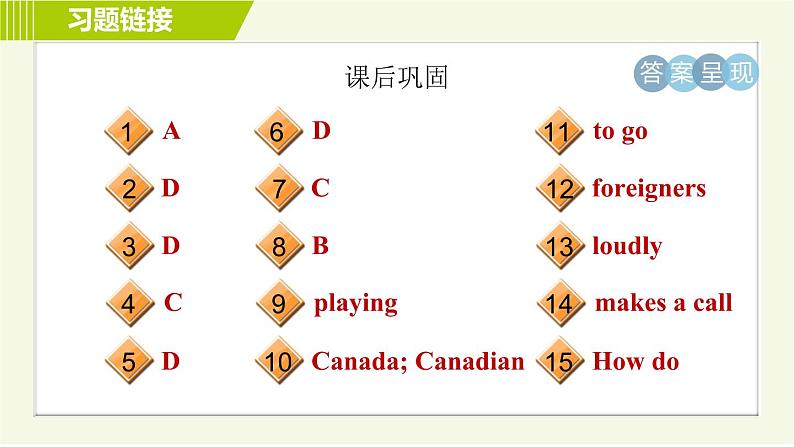 冀教版七年级下册英语 Unit5 Lesson 25 习题课件第4页