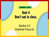 Unit 4 Don't eat in class Section A  (2a—3c)（课件+教案+练习+学案）