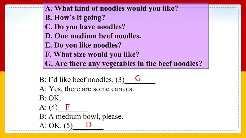 Unit 10 I 'd like some noodles. Section B (1a-2c)第5页