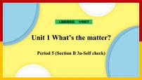 人教新目标 (Go for it) 版八年级下册Unit 1 What’s the matter?Section B图文ppt课件