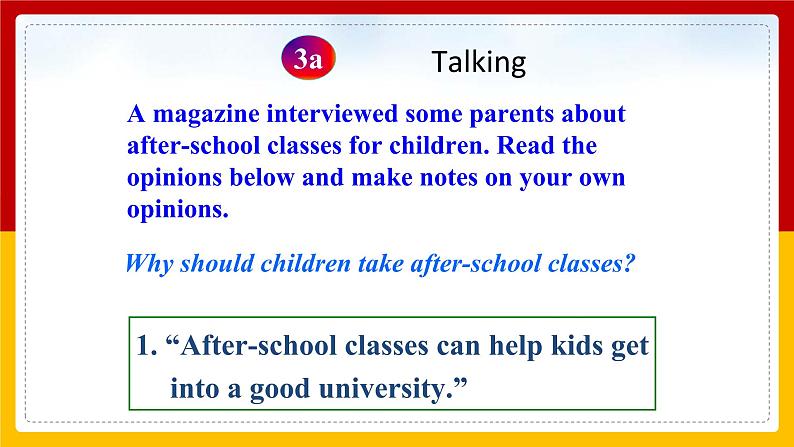 Unit 4 Why don’t you talk to your parents. Period 5(Section B 3a-Self check)（课件+教案+练习+学案）05