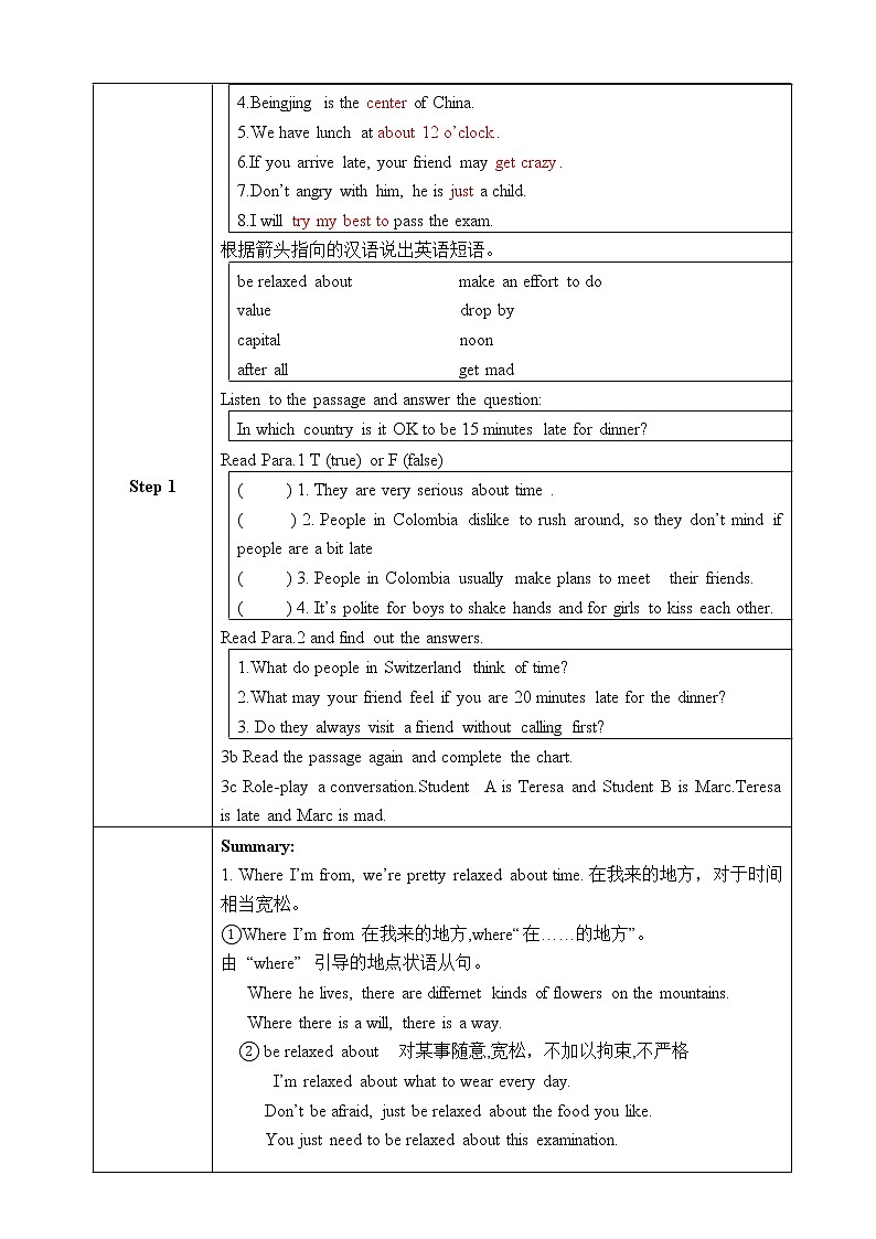 unit 10 You're supposed to shake hands. Section A 3a-4c 课件+教案+练习+学案02