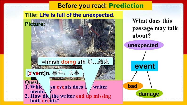 Unit 12 Life is full of unexpected. Section A 3a-4c 课件+教案+练习+学案06