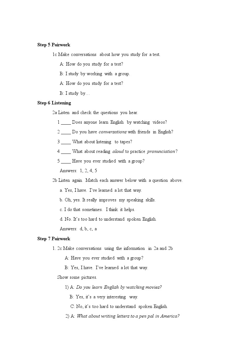 Unit 1 How can we become good learners Section A 1（课件+教案+练习+学案）03