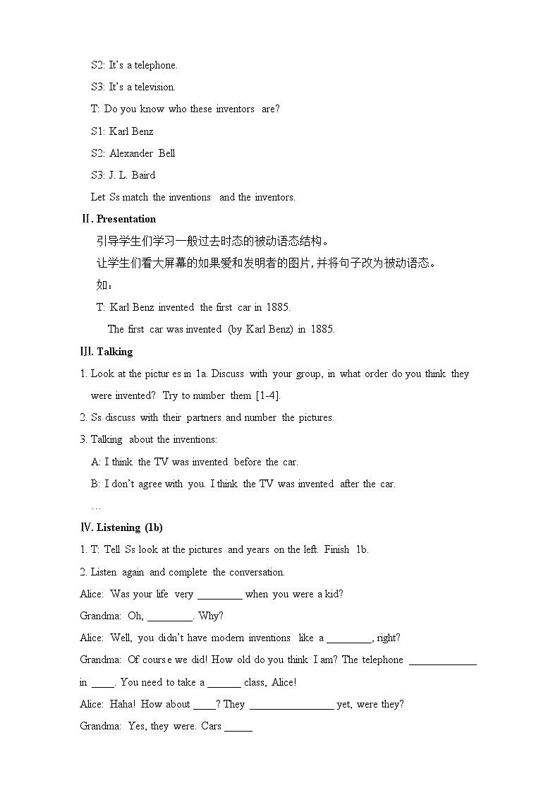Unit 6 When was it invented Section A 1（课件+教案+练习+学案）02