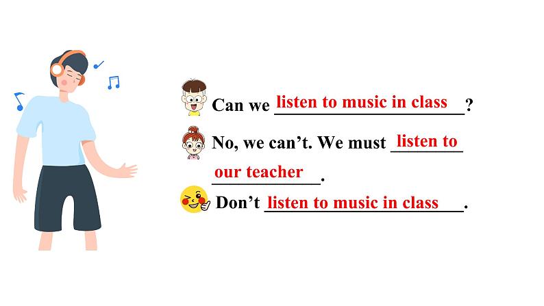 人教新目标七年级英语下册--Unit 4 Don’t eat in class.   SectionA (2d-3c ) 课件(共39张PPT) 导学案 音视频06