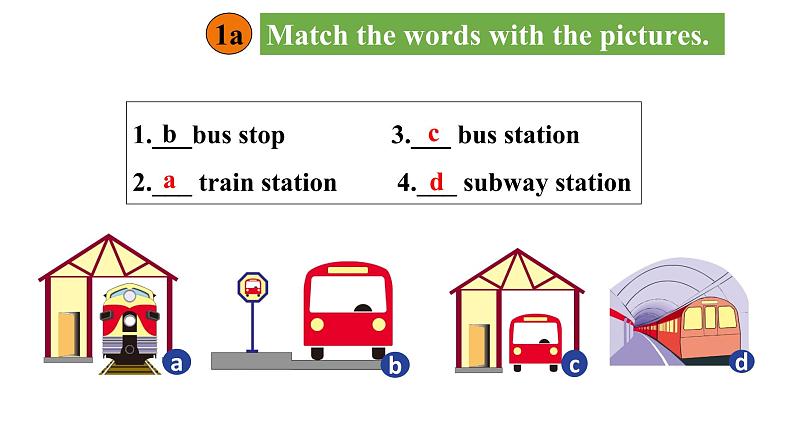 人教新目标七年级英语下册--Unit 3 How do you go to schooll Section B 1a-1e 优质课件+ 音频07