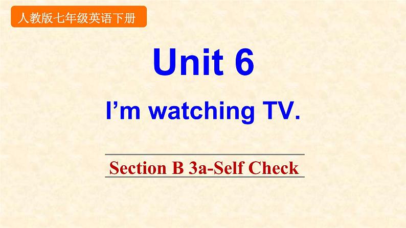 Unit 6 Section B 3a-Self Check第1页