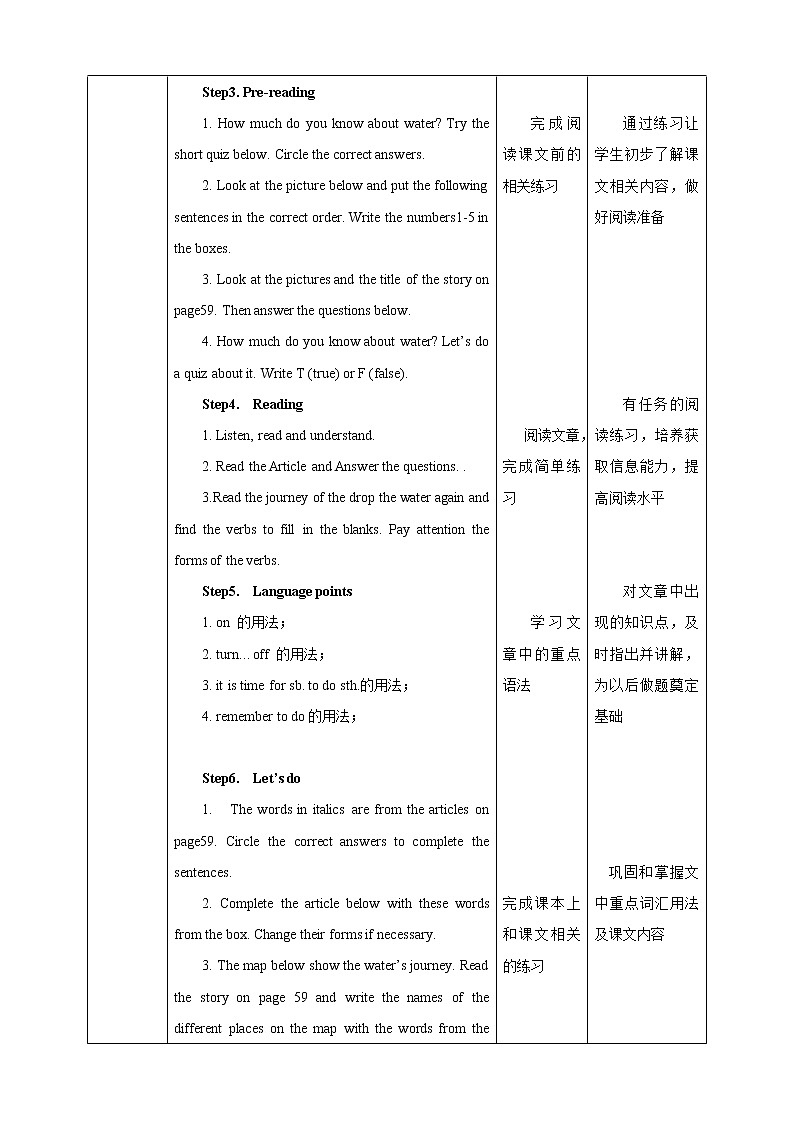 Unit 5 Water Period 1 Reading I课件+教案+学案+练习02