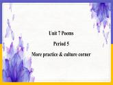 Unit 7 Poems Period 5 more practice & culture corner课件+教案+学案+练习