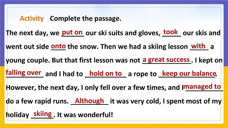 Unit 5 Sport Period 2 Reading II & Listening 课件第7页