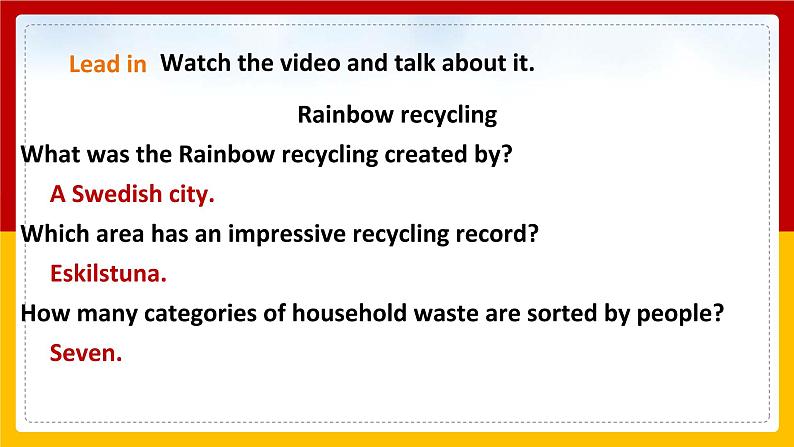 Unit 3 The environment Period 5 more practice & culture corner课件PPT04