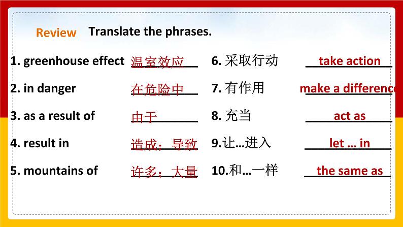 Unit 3 The environment Period 2 Reading II & Listening 课件第3页