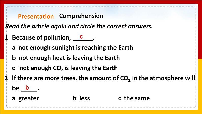 Unit 3 The environment Period 2 Reading II & Listening 课件第8页