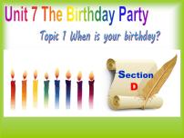 仁爱科普版七年级下册Topic 1 When is your birthday?教学演示ppt课件