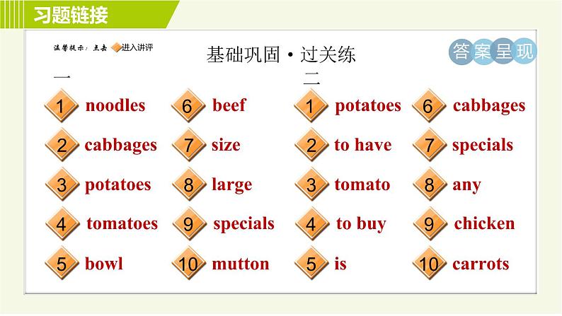 人教版七年级下册英语 Unit10 Period 1 Section A (1a－2c) 习题课件第2页