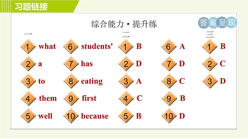 人教版七年级下册英语 Unit10 Period 1 Section A (1a－2c) 习题课件第4页