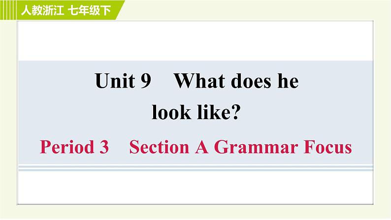 人教版七年级下册英语 Unit9 Period 3 Section A Grammar Focus 习题课件01