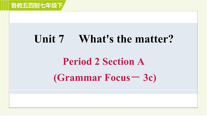 鲁教五四版七年级下册英语 Unit7 Period 2 Section A (Grammar Focus－3c) 习题课件01