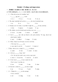 初中英语外研版 (新标准)八年级下册Module 1 Feelings and impressions综合与测试习题