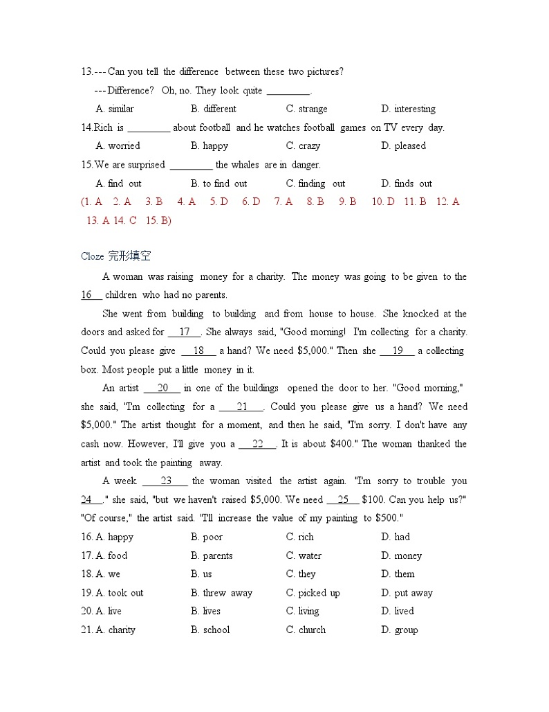 Unit 5 Buying and Selling 同步测试 2021-2022学年冀教版八年级英语下册（word版 含答案）第2页