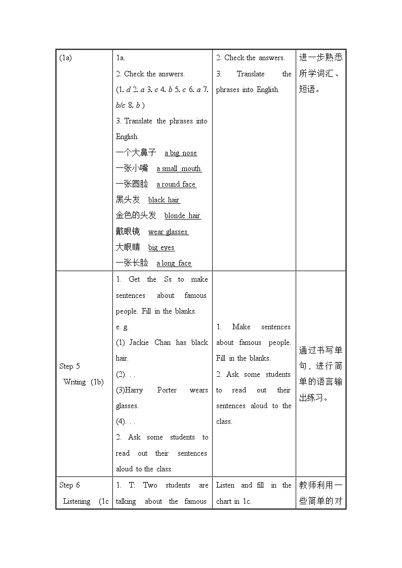 人教初中英语七年级下册——Unit 9 Section B (1a—1e)教案第3页