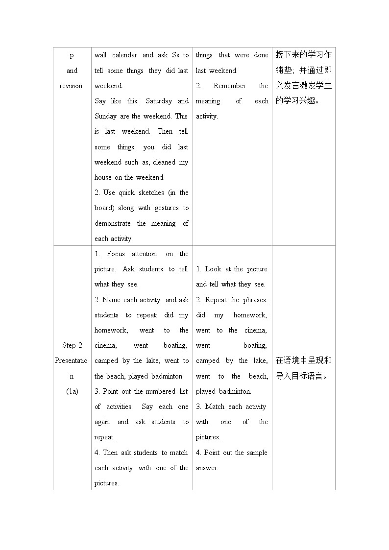 人教初中英语七年级下册——Unit 12 Section A(1a---2d)教案02