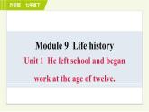 外研版七年级下册英语 Module9 Unit 1 He left school and began work at the age of twelve. 习题课件