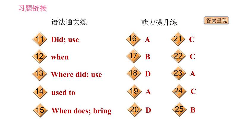 沪教牛津版七年级下册英语 Unit8 课时3 Grammar 习题课件03