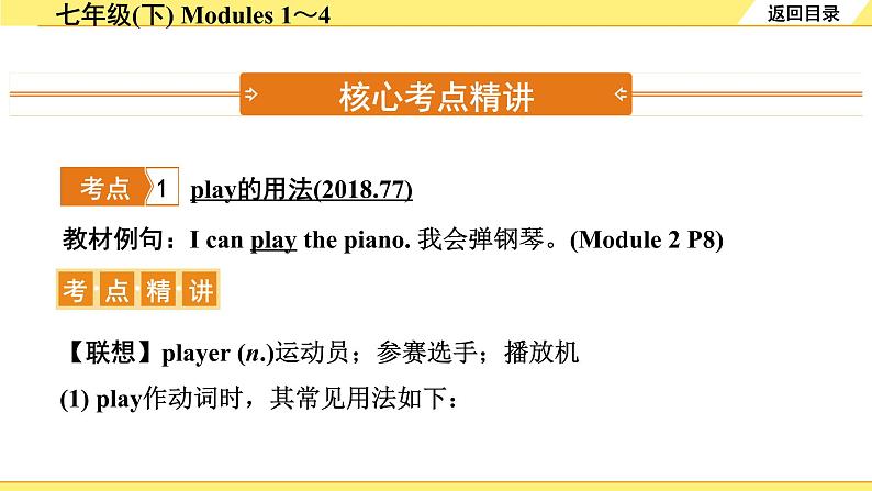 外研中考英语 05. 第一部分 七年级(下) Modules 1～4 PPT课件第3页