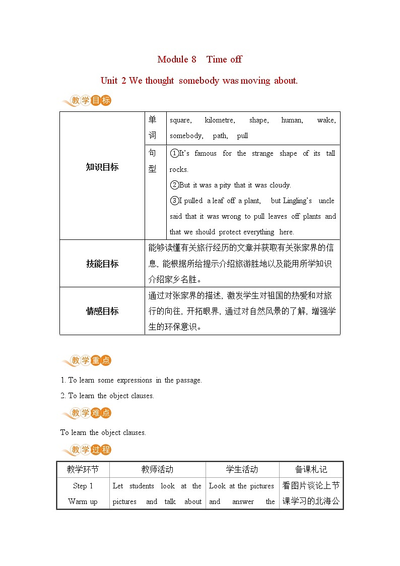 初中英语外研版八年级下册——Module 8 Unit 2【课件+教案】01