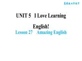 冀教版七年级下册英语 Unit5 Lesson 27　Amazing English 习题课件