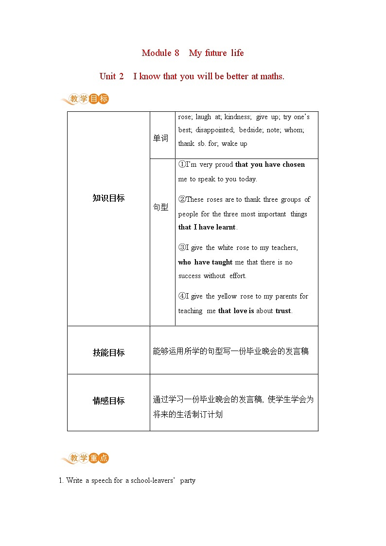 初中英语外研版九年级下册——Module 8 Unit 2【课件+教案】01