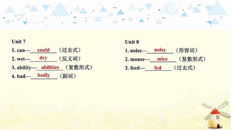 教材知识梳理—七年级下册 Units 5~8第5页