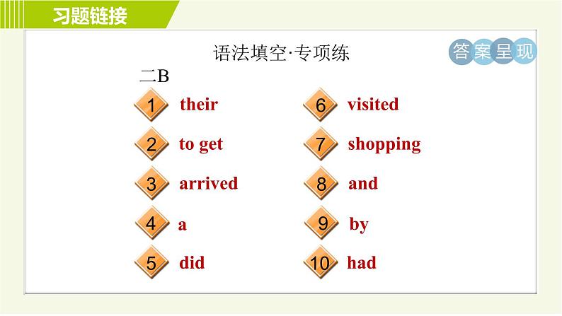 外研版七年级下册英语 Module10 习题课件06