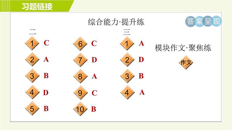 外研版七年级下册英语 Module8 Period 4　Unit 2 A 习题课件第5页