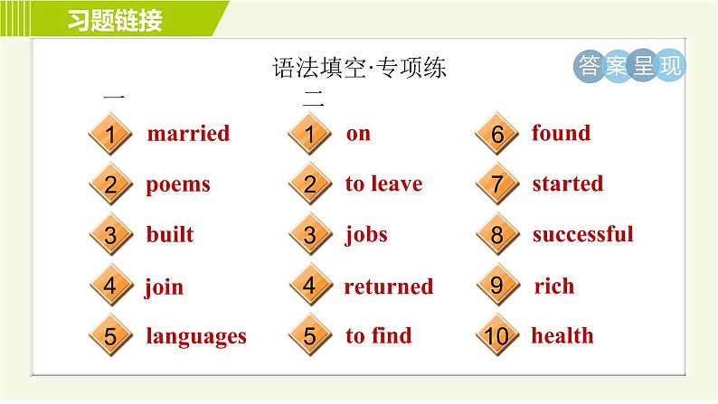 外研版七年级下册英语 Module9 Period 5   Unit 3 A 习题课件第5页