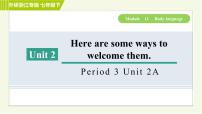 外研版 (新标准)七年级下册Unit 2 Here are some ways to welcome them.习题课件ppt
