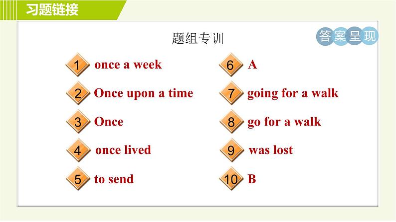 外研版七年级下册英语 Module8 Unit 1 Once upon a time... 习题课件03