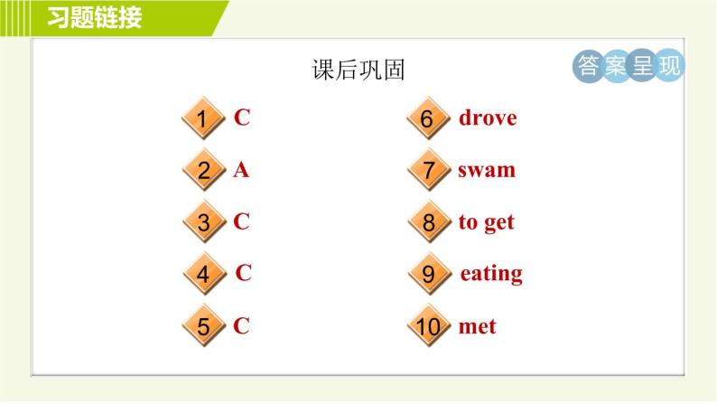 外研版七年级下册英语 Module10  习题课件04