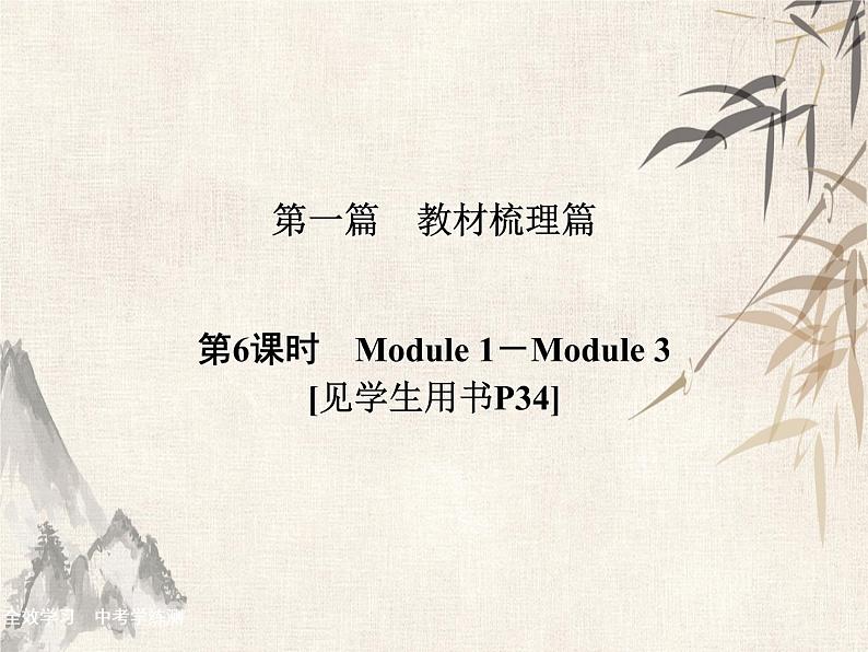 2021届中考英语复习讲义课件：八上　Module 1－Module 3 (共46张PPT)第1页