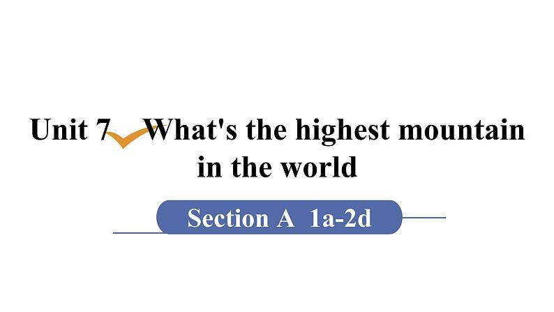 人教版八年级英语下册 unit 7 第一课时　Section A (1a－2d) 课件01