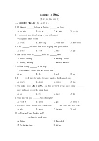 初中英语外研版 (新标准)七年级下册Module 10 A holiday journey综合与测试课后练习题