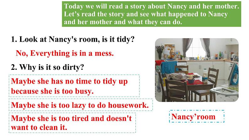 人教新目标八年级英语下册----Unit 3 Could you please clean your room Section A 3a-3c 优质课件+ 音视频06